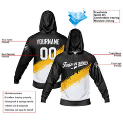 Benutzerdefiniert Schwarz Weiß Tarnung Sport Jersey Satz Trainingsanzug Zur Seite fahren Kapuzenpullover Oberteile und Hose Satz Königlich