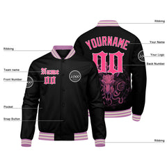 Benutzerdefinierte Verlauf Varsity-Jacke. Letterman-Jacke Rosa