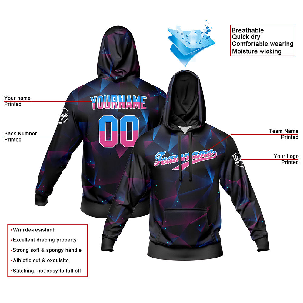 Benutzerdefiniert Schwarz Blau Tarnung Sport Jersey Satz Trainingsanzug Zur Seite fahren Kapuzenpullover Oberteile und Hose Satz Königlich