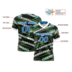 Benutzerdefinierte Blau Grün Reversibel Fußball Trikot Personalisierte Gradient Fußball Shirts für Männer gedruckt Team Name Nummer Logo