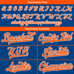 Benutzerdefinierte Authentisch Baseball-Trikot  Royal-Orange