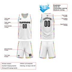 Benutzerdefinierte Reversible Basketball Jersey Personalisierte Print Name Nummer Logo Schwarz&Weiß