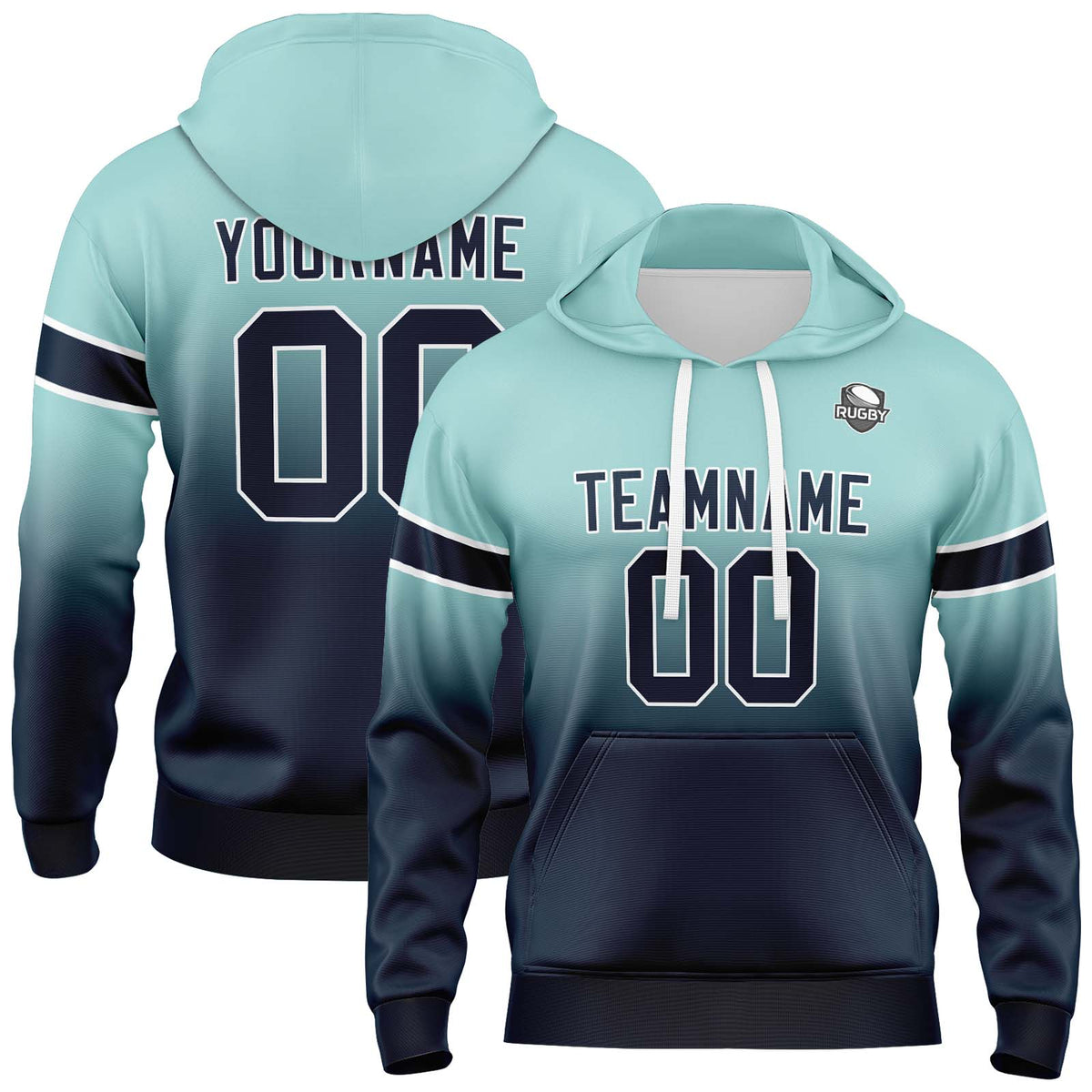 Benutzerdefinierter Verlauf Sweatshirt-Hoodie für Mann, Frau, Mädchen, Junge. Drucken Sie Ihr Logo, Ihren Namen und Ihre Nummer