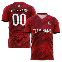 Benutzerdefinierte Rot Fußball Trikots für Männer Frauen Personalisierte Fußball Uniformen für Erwachsene und Kind