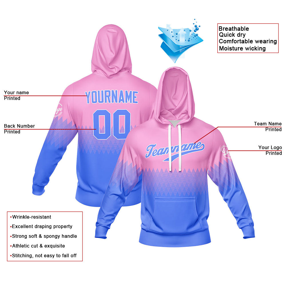 Benutzerdefiniert Rosa Lichtblau Tarnung Sport Jersey Satz Trainingsanzug Zur Seite fahren Kapuzenpullover Oberteile und Hose Satz Königlich