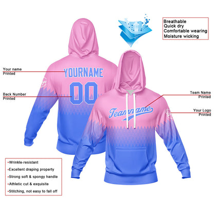 Benutzerdefiniert Rosa Lichtblau Tarnung Sport Jersey Satz Trainingsanzug Zur Seite fahren Kapuzenpullover Oberteile und Hose Satz Königlich