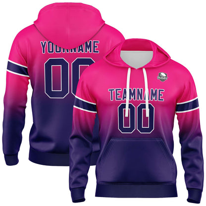 Benutzerdefinierter Verlauf Sweatshirt-Hoodie für Mann, Frau, Mädchen, Junge. Drucken Sie Ihr Logo, Ihren Namen und Ihre Nummer