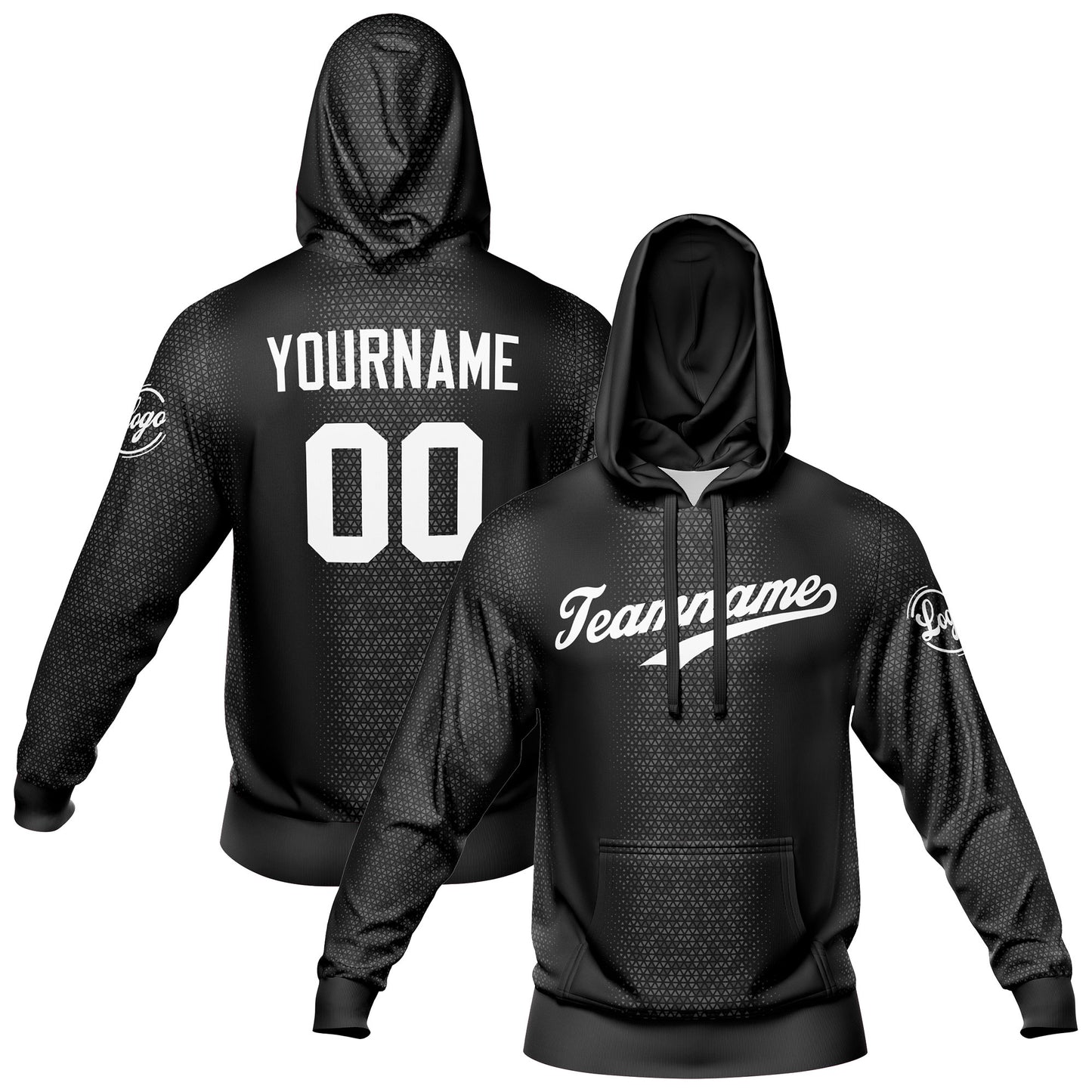 Benutzerdefiniert Schwarz Tarnung Sport Jersey Satz Trainingsanzug Zur Seite fahren Kapuzenpullover Oberteile und Hose Satz Königlich