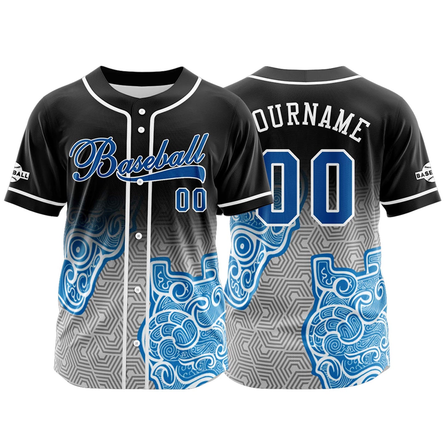 Benutzerdefiniert Schwarz Grau Blau Baseball Uniformen Drucken für Jungs Mädchen und Kinder Machen Ihr Team Mehr Vielfältig