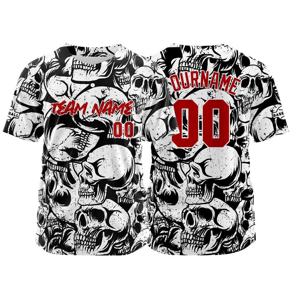 Benutzerdefinierte Baseball Jersey Personalisierte Baseball Shirt genäht und Druck Schwarz&Weiß