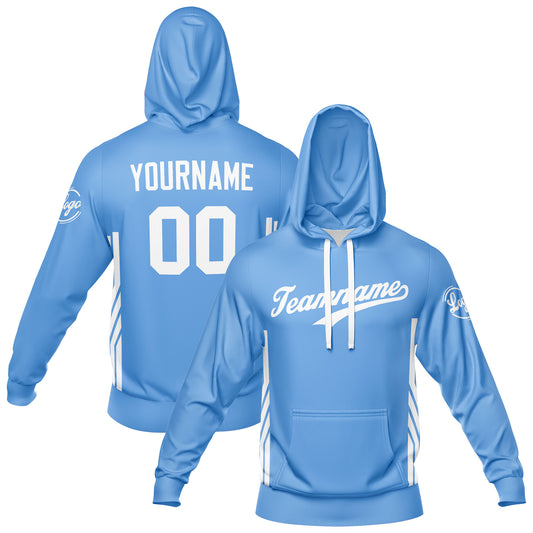 Benutzerdefiniert Hellblau Tarnung Sport Jersey Satz Trainingsanzug Zur Seite fahren Kapuzenpullover Oberteile und Hose Satz Königlich