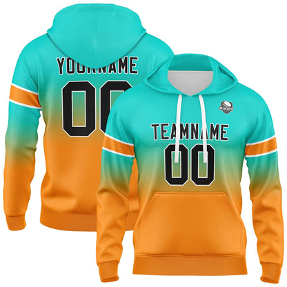 Benutzerdefinierter Verlauf Sweatshirt-Hoodie für Mann, Frau, Mädchen, Junge. Drucken Sie Ihr Logo, Ihren Namen und Ihre Nummer