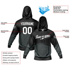 Benutzerdefiniert Schwarz Grau Tarnung Sport Jersey Satz Trainingsanzug Zur Seite fahren Kapuzenpullover Oberteile und Hose Satz Königlich