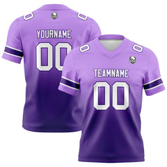 Benutzerdefinierte Lila Gradient Fußball Trikots Personalisierter Name Nummer Logo