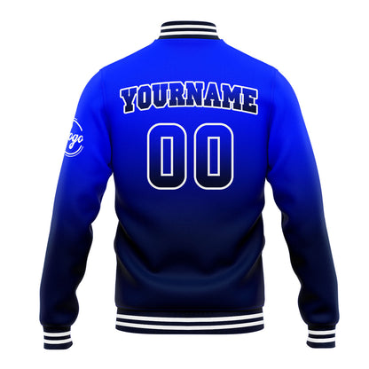 Benutzerdefinierte Verlauf Varsity-Jacke. Letterman-Jacke Royal Marine