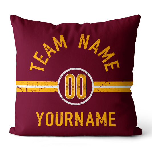 Personalisiertes Wurfkissen im Fußball-Stil mit bedrucktem Namen und Nummer, geeignet als Geschenk für Männer, Frauen und Jungen