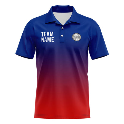 Benutzerdefinierte Königliche Rot Fußball Polo-Shirts Fügen Sie Ihr Einzigartiges hinzu Logo/Name/Nummer