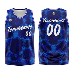 Benutzerdefinierter Basketball Jersey Uniform Anzug gedruckt Ihr Logo Name Nummer Royal Leopard drucken