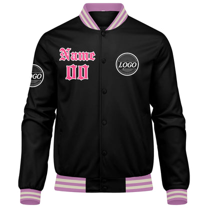 Benutzerdefinierte Verlauf Varsity-Jacke. Letterman-Jacke Rosa