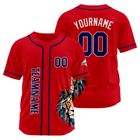 Benutzerdefinierte Baseball Jersey Personalisierte Baseball Shirt genäht und Druck Rot