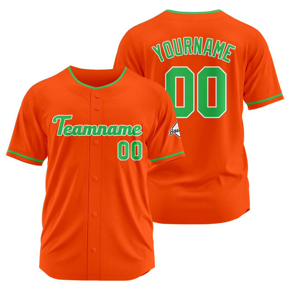 Benutzerdefinierte Authentisch Baseball-Trikot Orange-Green