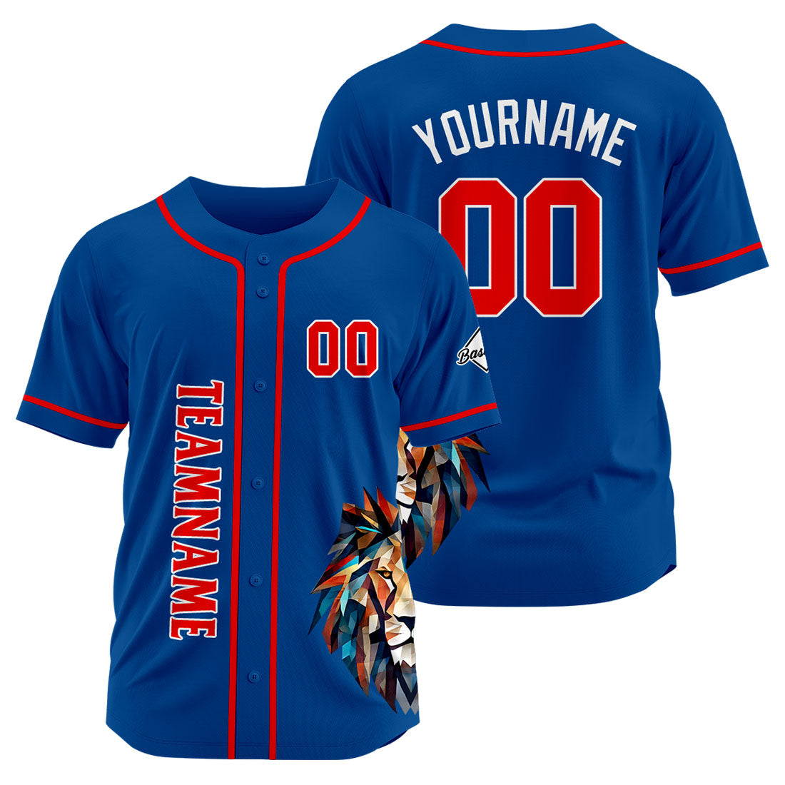 Benutzerdefinierte Baseball Jersey Personalisierte Baseball Shirt genäht und Druck Royal