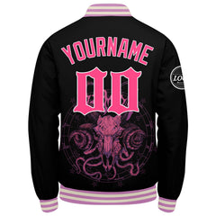 Benutzerdefinierte Verlauf Varsity-Jacke. Letterman-Jacke Rosa