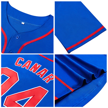 Benutzerdefinierte Authentisch Baseball-Trikot Schwarz-Hellblau