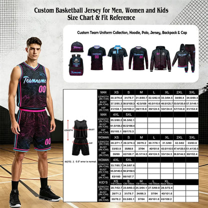 Benutzerdefinierter Basketball Jersey Uniform Anzug für Männer Frauen Mädchen Jungen gedruckt Ihr Logo Name Nummer