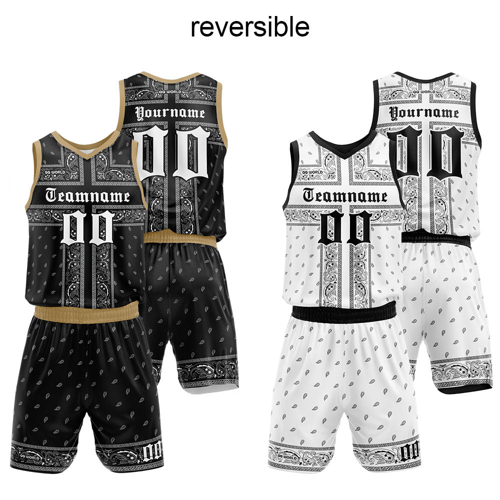 Benutzerdefinierter Reversible Basketballanzug für Erwachsene und Kinder Personalisiertes Trikot