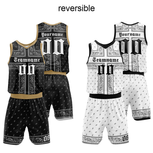 Benutzerdefinierter Reversible Basketballanzug für Erwachsene und Kinder Personalisiertes Trikot