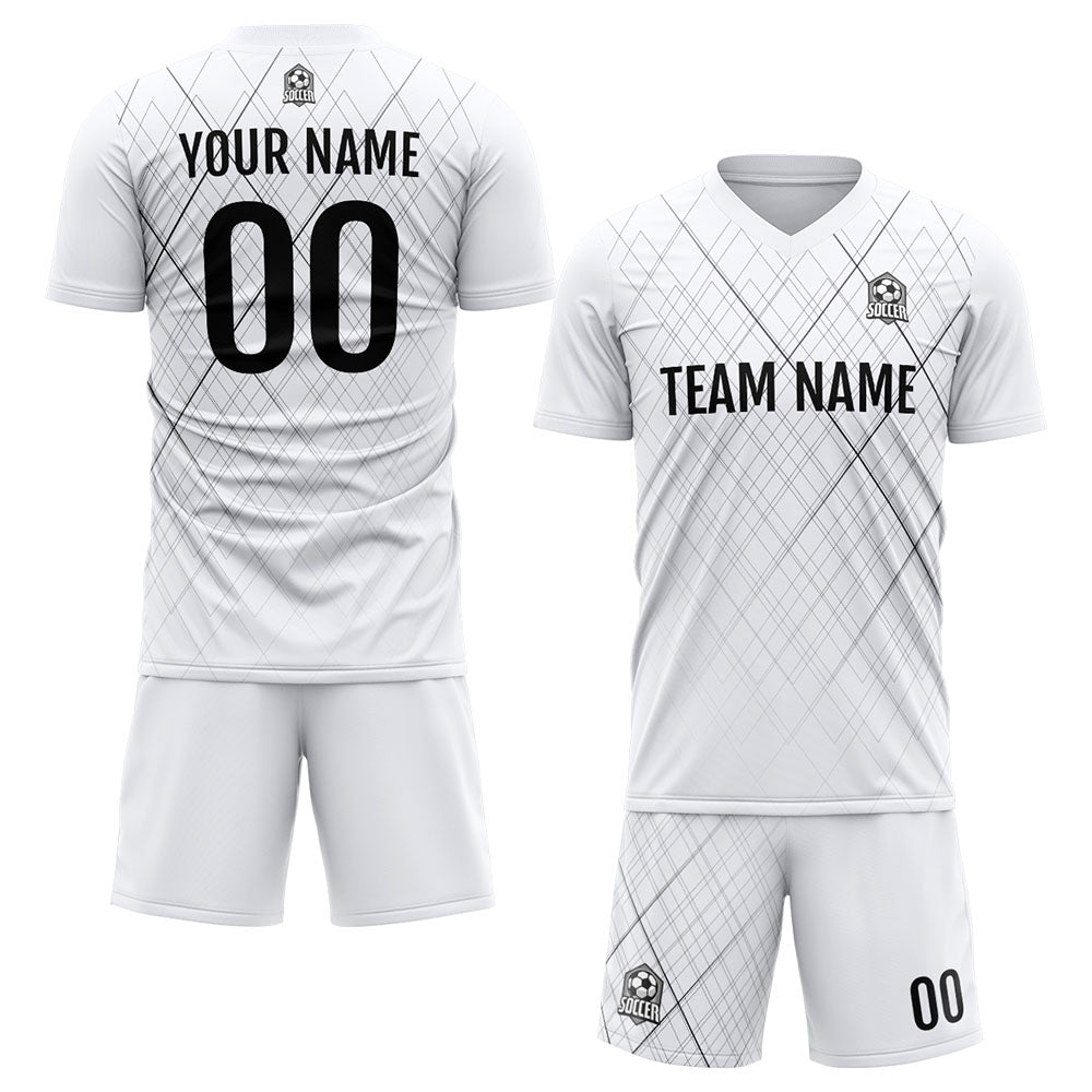 Benutzerdefinierte Fußballuniform Jersey Kinder Erwachsene Personalisiertes Set Jersey Shirt