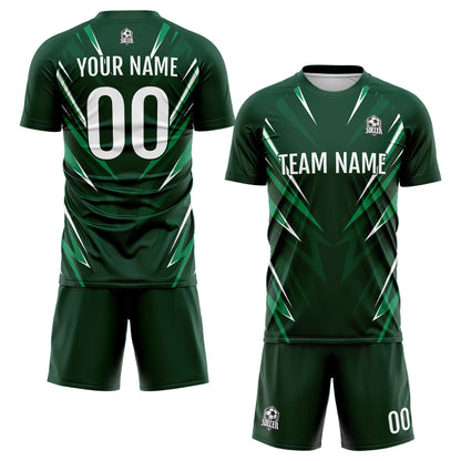 Benutzerdefinierte Drak Grün Fußball Trikots für Männer Frauen Personalisierte Fußball Uniformen für Erwachsene und Kind