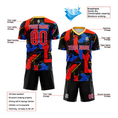 Benutzerdefinierte Rot Royal Fußball Trikots für Männer Frauen Personalisierte Fußball Uniformen für Erwachsene und Kind
