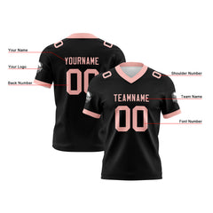 Benutzerdefinierte Schwarz Rosa Fußball Trikots Personalisierter Name Nummer Logo