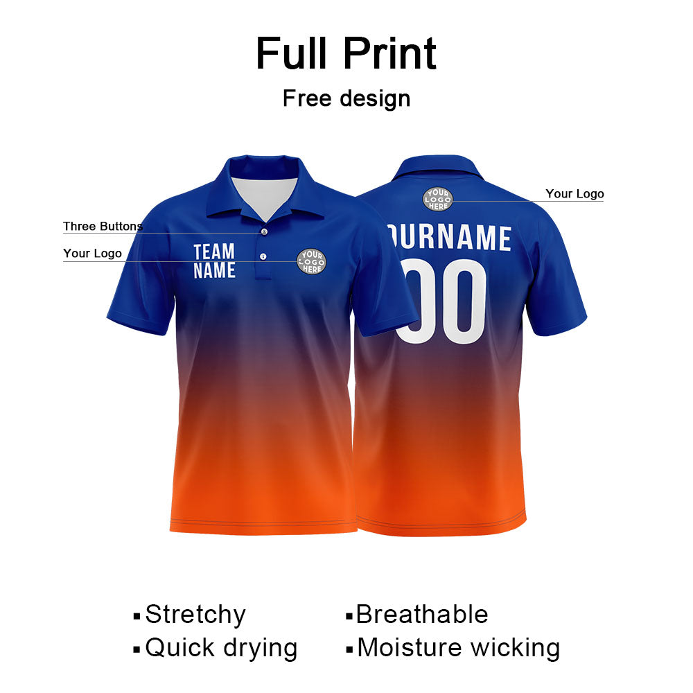 Benutzerdefinierte Königliche Orange Fußball Polo-Shirts Fügen Sie Ihr Einzigartiges hinzu Logo/Name/Nummer