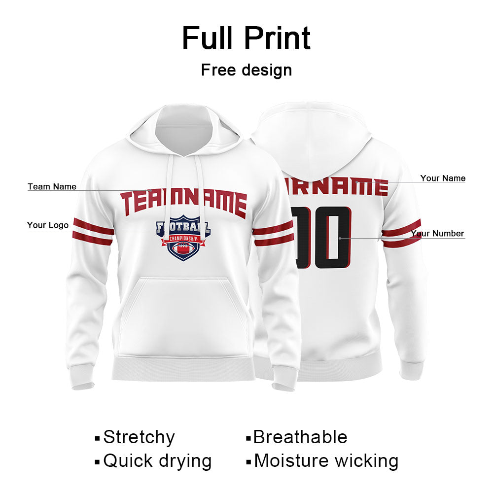 Benutzerdefinierter Sweatshirt-Hoodie für Mann, Frau, Mädchen, Junge. Drucken Sie Ihr Logo, Ihren Namen und Ihre Nummer