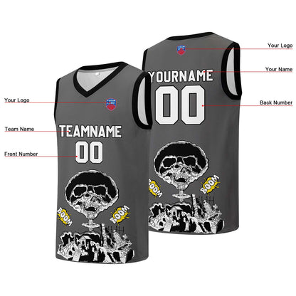 Individuelle Basketball-Jersey für Männer und Frauen. Gestickter und gedruckter Name, Nummer und Logo