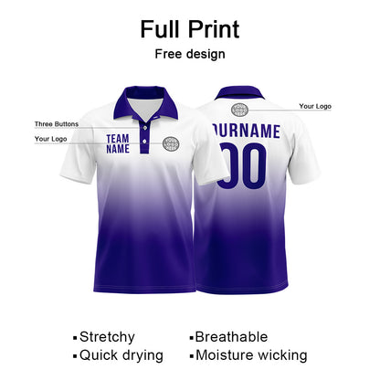 Benutzerdefinierte Lila Fußball Polo-Shirts Fügen Sie Ihr Einzigartiges hinzu Logo/Name/Nummer