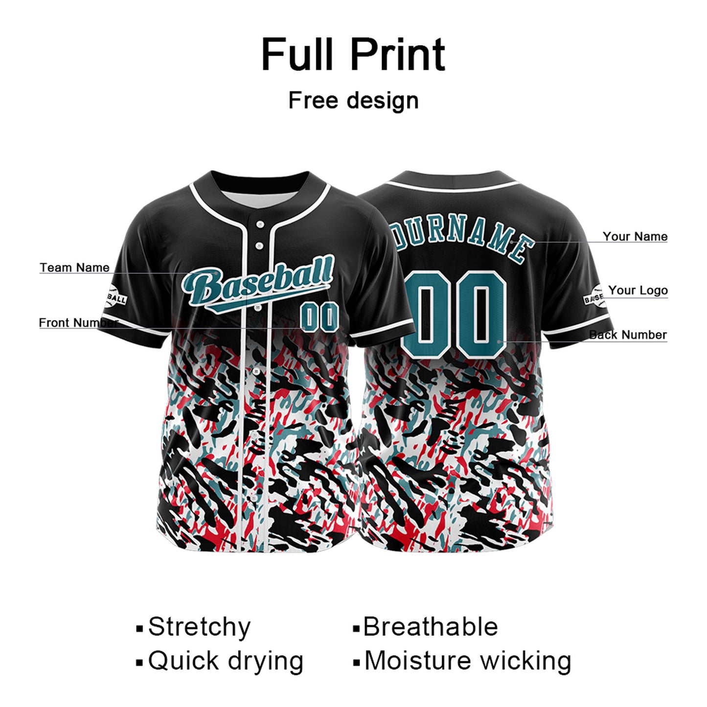 Benutzerdefiniert Schwarz Baseball Uniformen Drucken für Jungs Mädchen und Kinder Machen Ihr Team Mehr Vielfältig