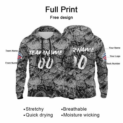 Benutzerdefinierter Sweatshirt-Hoodie für Mann, Frau, Mädchen, Junge. Drucken Sie Ihr Logo, Ihren Namen und Ihre Nummer Grau
