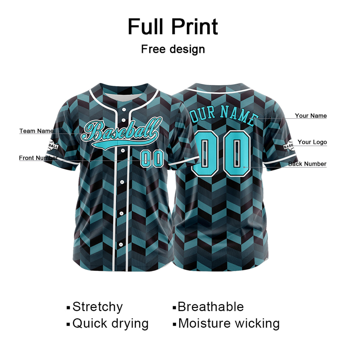 Benutzerdefiniert Blau Baseball Uniformen Drucken für Jungs Mädchen und Kinder Machen Ihr Team Mehr Vielfältig