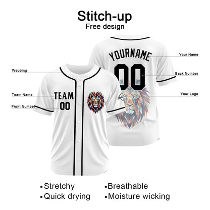 Benutzerdefinierte Baseball Jersey Personalisierte Baseball Shirt genäht und Druck Weiß