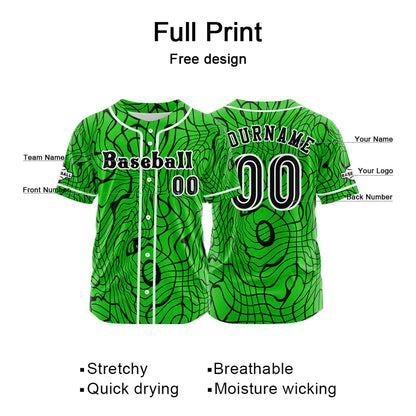 Benutzerdefiniert Grün Baseball Uniformen Drucken für Jungs Mädchen und Kinder Machen Ihr Team Mehr Vielfältig