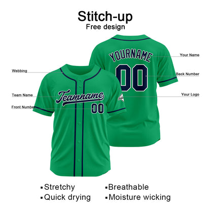 Benutzerdefinierte Authentisch Baseball-Trikot Grün-Marine
