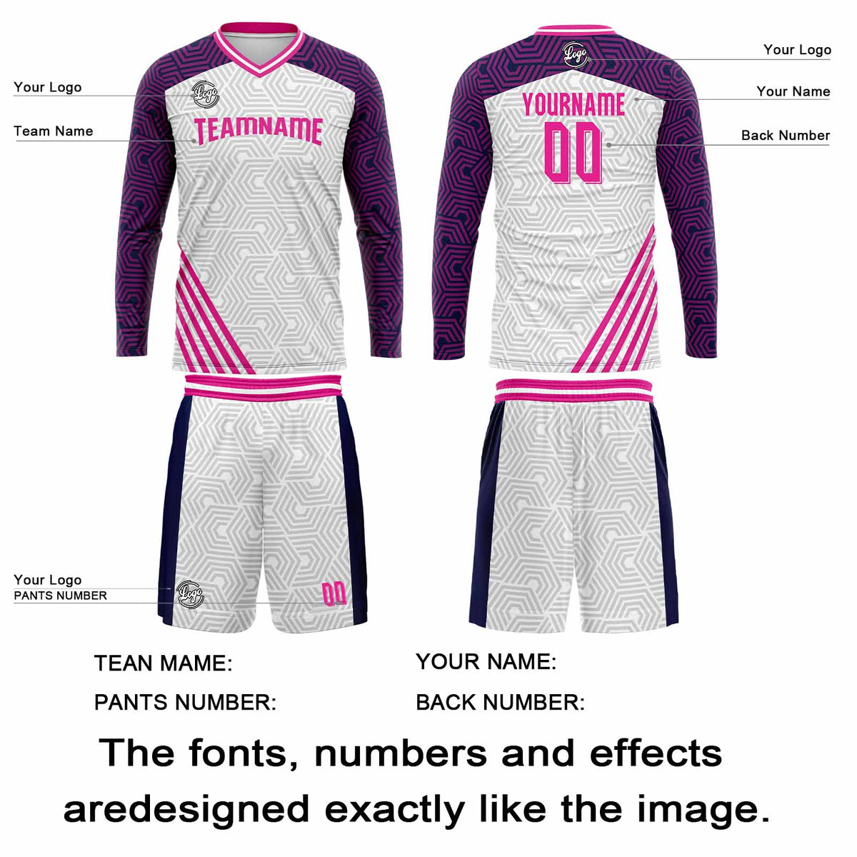 Kundenspezifisches Lila Rosa Basketball Fußball Schießen langes T-Shirt für Erwachsene und Kinder