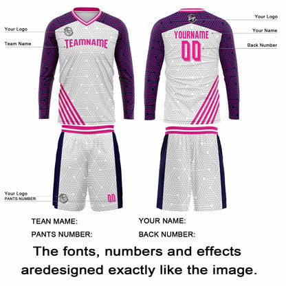 Kundenspezifisches Lila Rosa Basketball Fußball Schießen langes T-Shirt für Erwachsene und Kinder