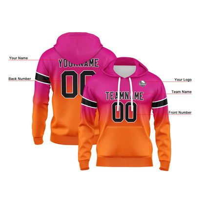 Benutzerdefinierter Verlauf Sweatshirt-Hoodie für Mann, Frau, Mädchen, Junge. Drucken Sie Ihr Logo, Ihren Namen und Ihre Nummer