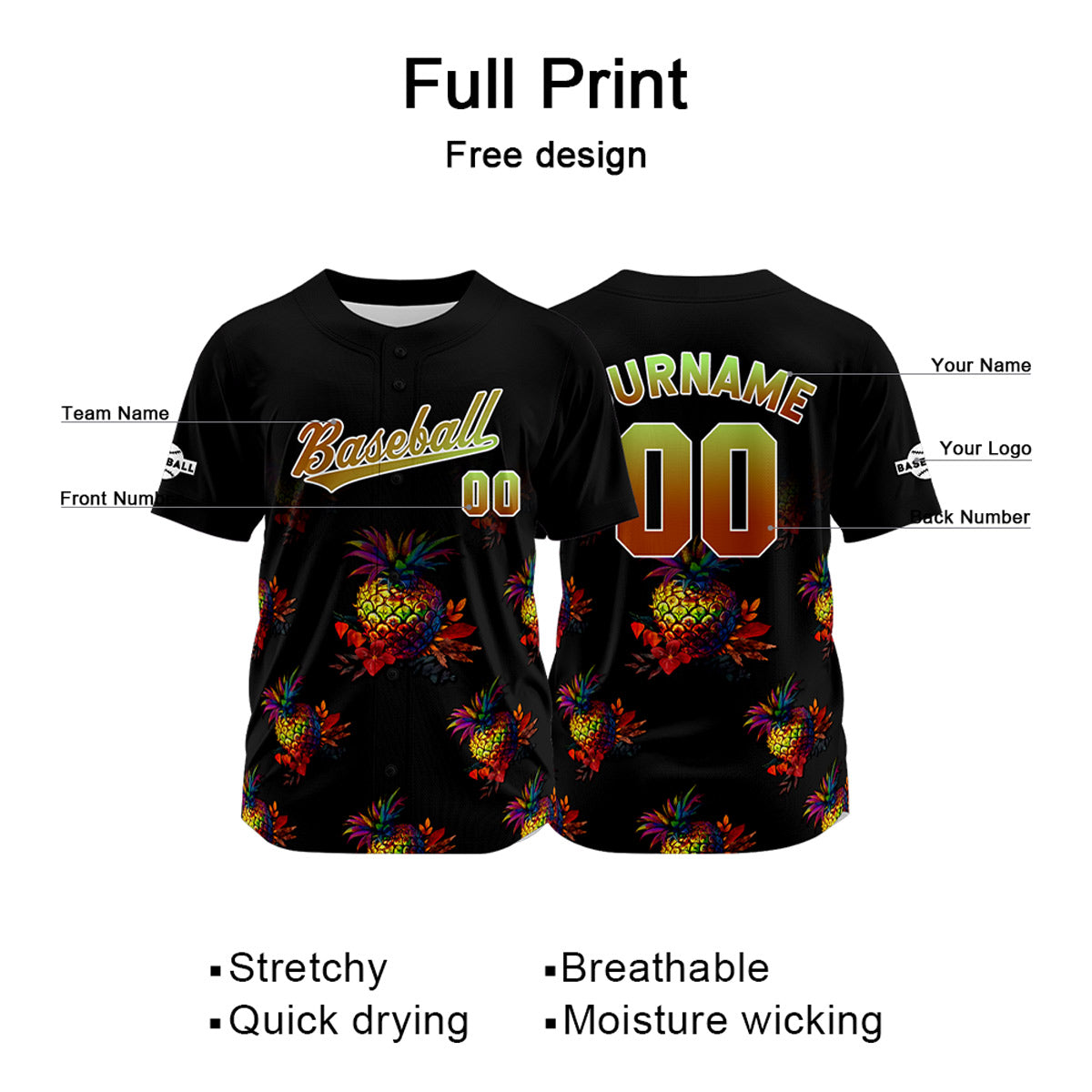 Benutzerdefiniert Schwarz Baseball Uniformen Drucken für Jungs Mädchen und Kinder Machen Ihr Team Mehr Vielfältig