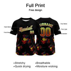 Benutzerdefiniert Schwarz Baseball Uniformen Drucken für Jungs Mädchen und Kinder Machen Ihr Team Mehr Vielfältig